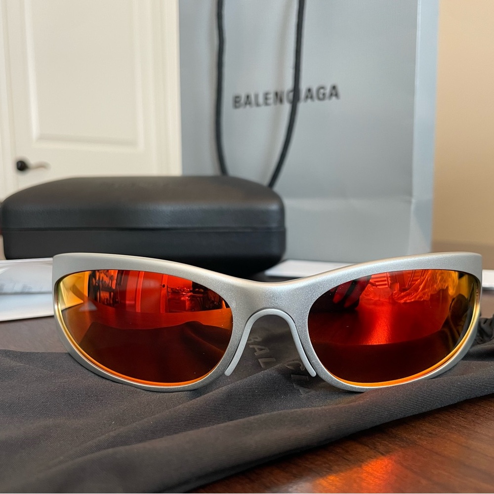 Balenciaga Reverse Xpander 2.0 sunglasses in aluminium